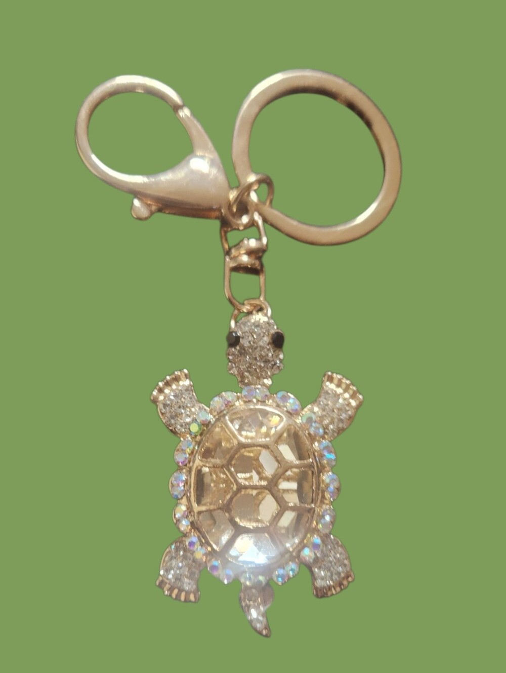 Turtle Rhinestone Keychain Or Bag Charm